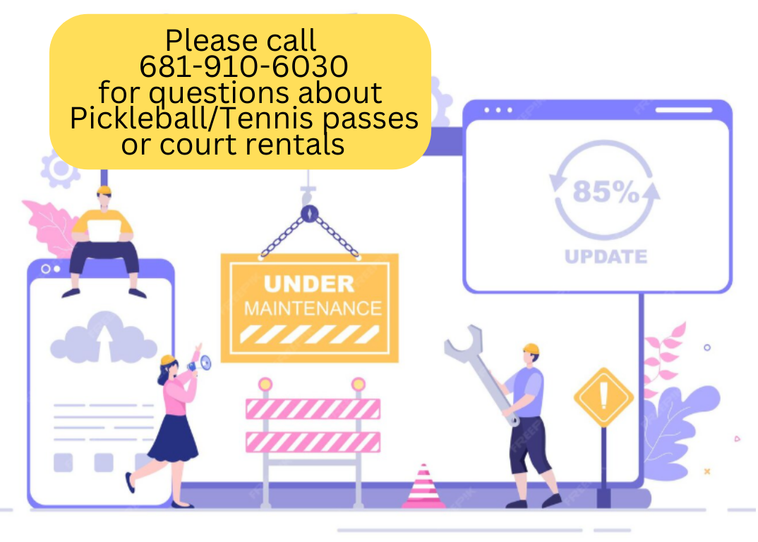 Please Call 681 910 6030 For Questions About PickleballTennis Passes Or Court Rentals